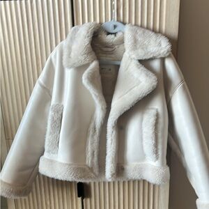 Abercrombie & Fitch Cream Teddy Jacket